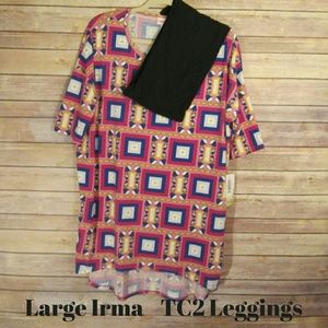 LuLaRoe outfit L Disney Irma black TC2 leggings